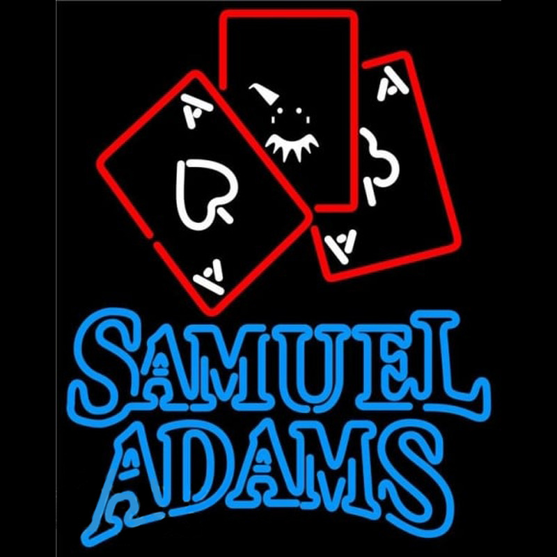 Samuel Adams Ace And Poker Beer Sign Neonskylt