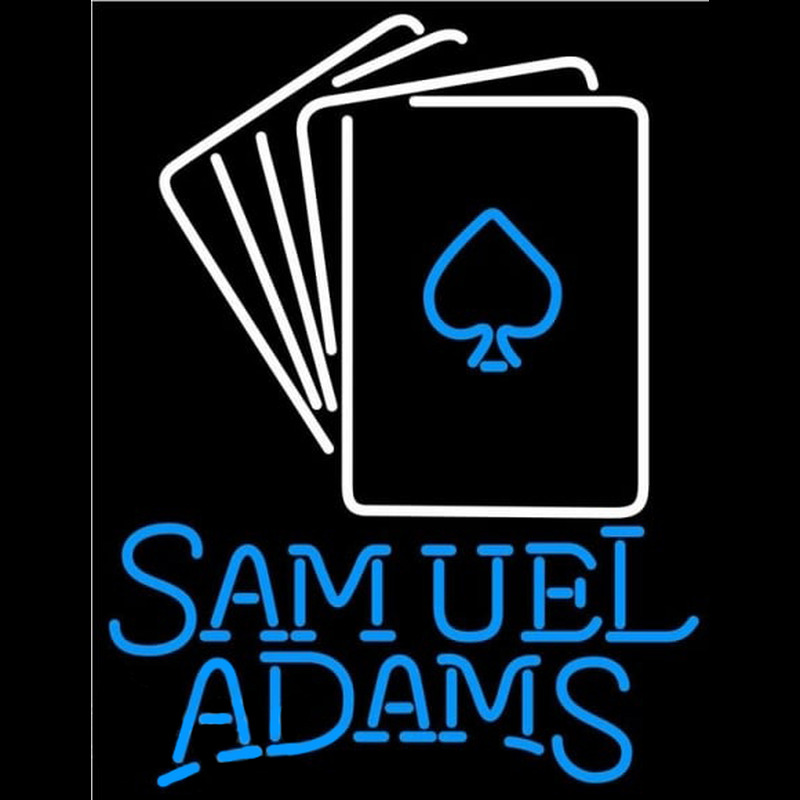 Samuel Adams Cards Beer Sign Neonskylt