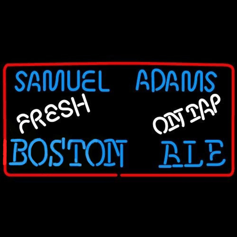 Samuel Adams Fresh Boston Ale On Tap Beer Sign Neonskylt
