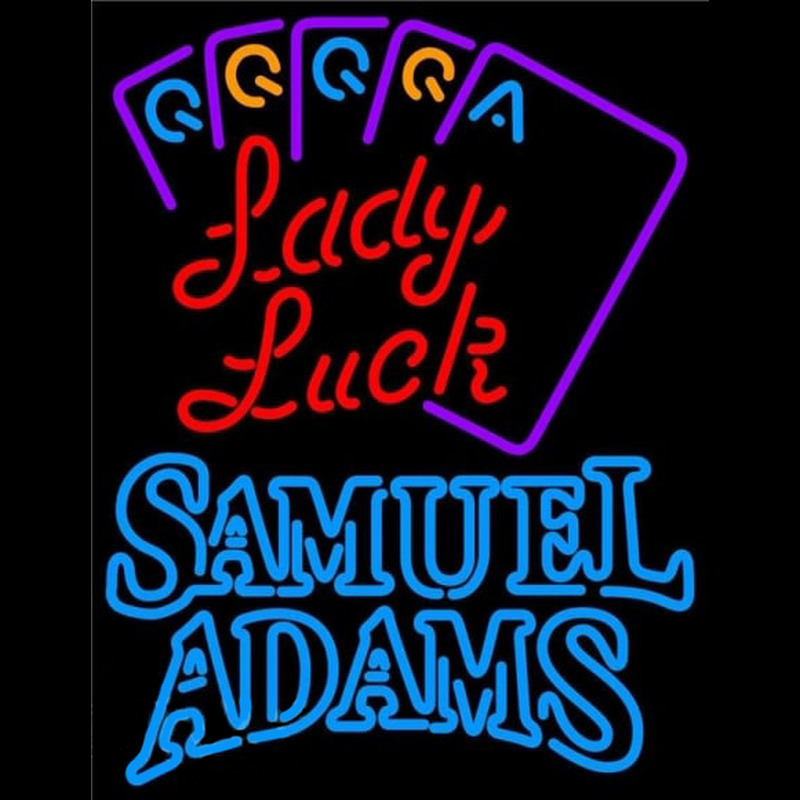 Samuel Adams Lady Luck Series Beer Sign Neonskylt