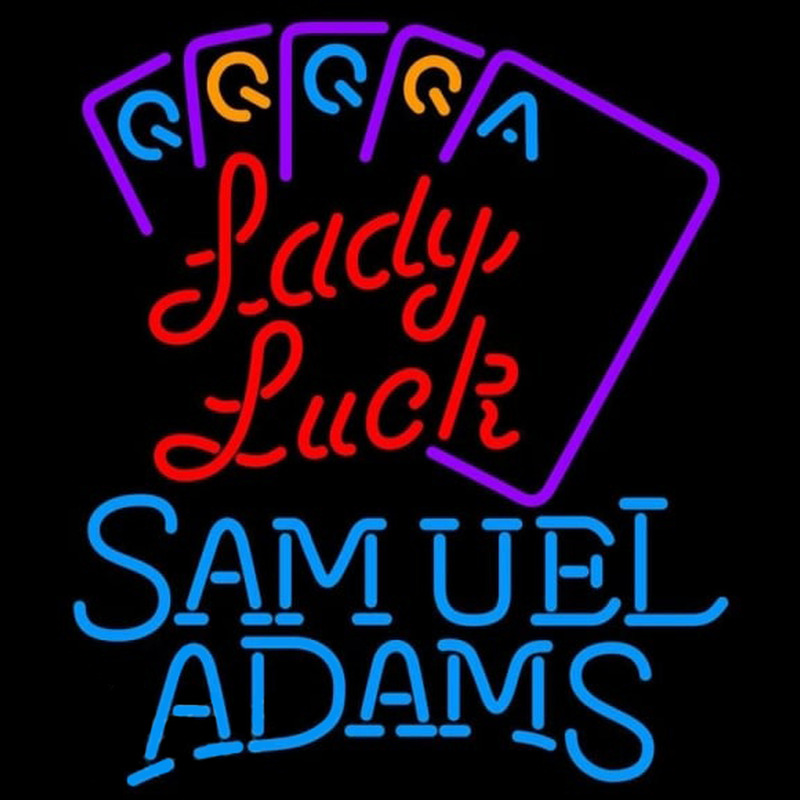 Samuel Adams Lady Luck Series Beer Sign Neonskylt