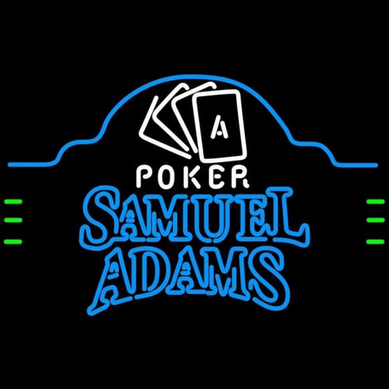 Samuel Adams Poker Ace Cards Beer Sign Neonskylt