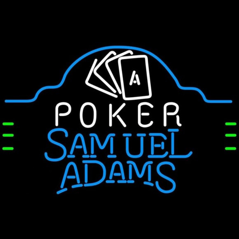 Samuel Adams Poker Ace Cards Beer Sign Neonskylt