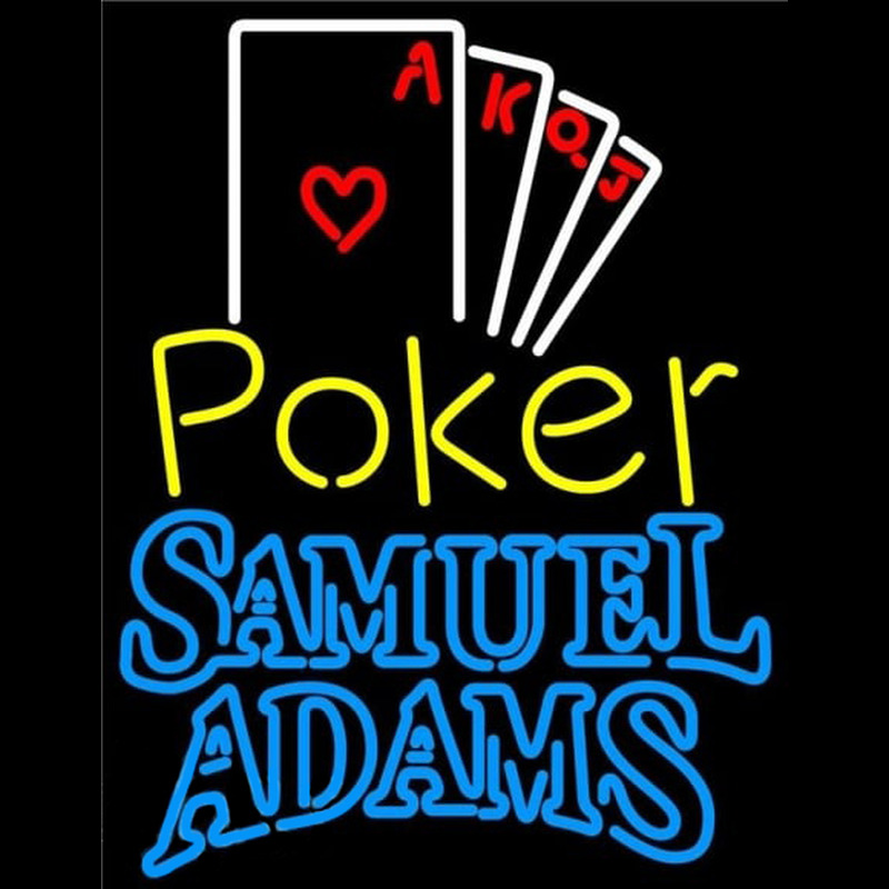 Samuel Adams Poker Ace Series Beer Sign Neonskylt