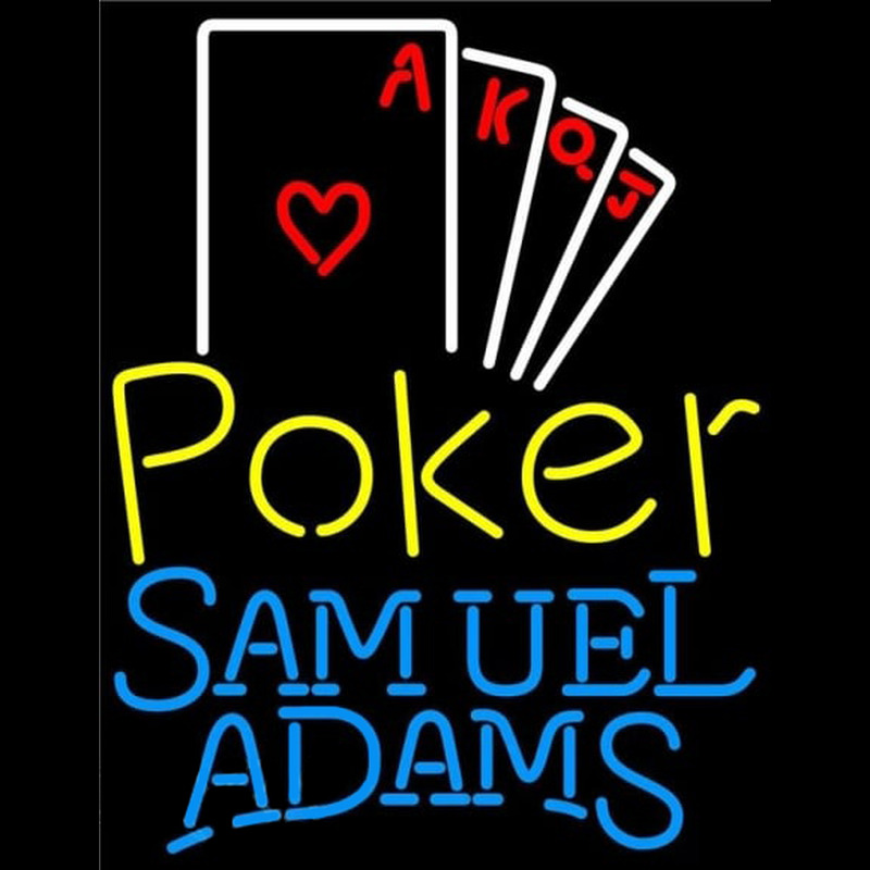 Samuel Adams Poker Ace Series Beer Sign Neonskylt