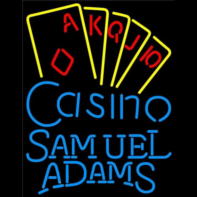 Samuel Adams Poker Casino Ace Series Beer Sign Neonskylt