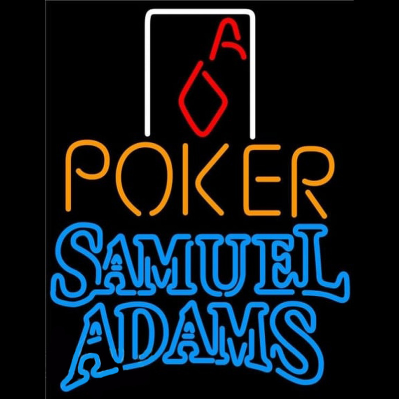 Samuel Adams Poker Squver Ace Beer Sign Neonskylt