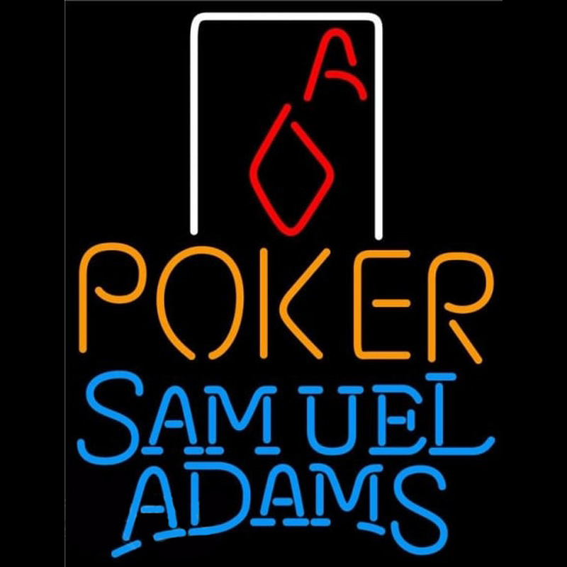 Samuel Adams Poker Squver Ace Beer Sign Neonskylt