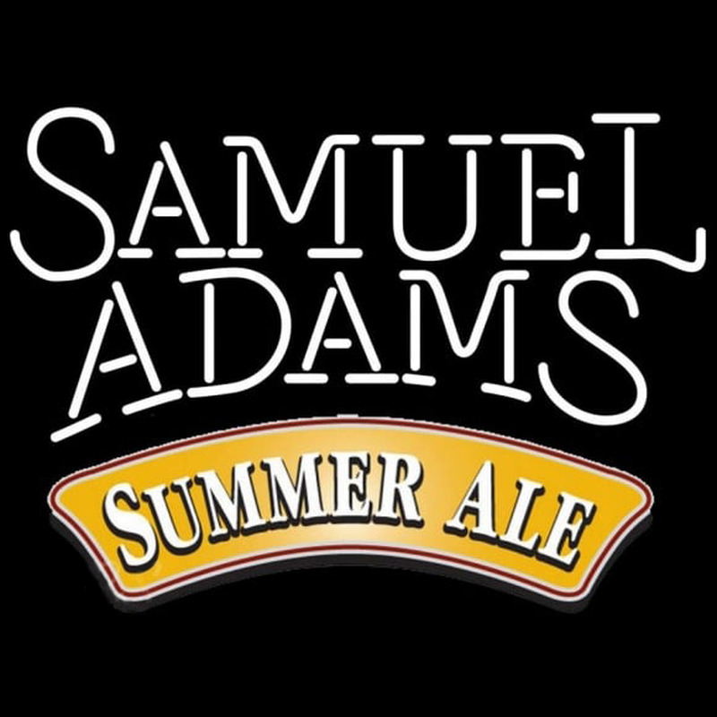 Samuel Adams Summer Ale White Beer Sign Neonskylt