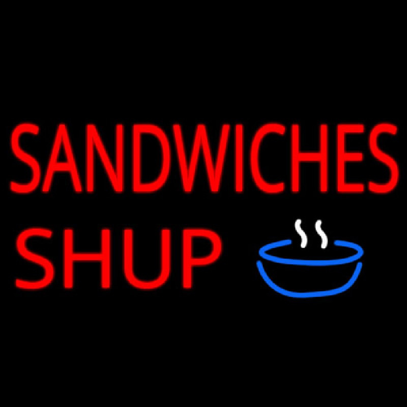 Sandwiches Soup Neonskylt