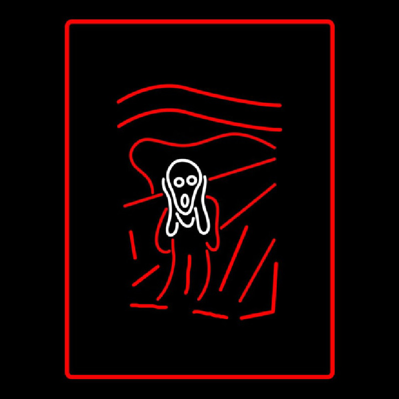 Scary Man Logo Neonskylt