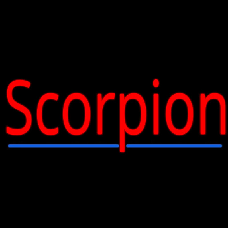 Scorpion Red 3 Neonskylt