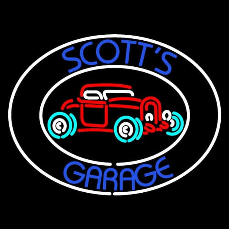 Scotts Garage Neonskylt