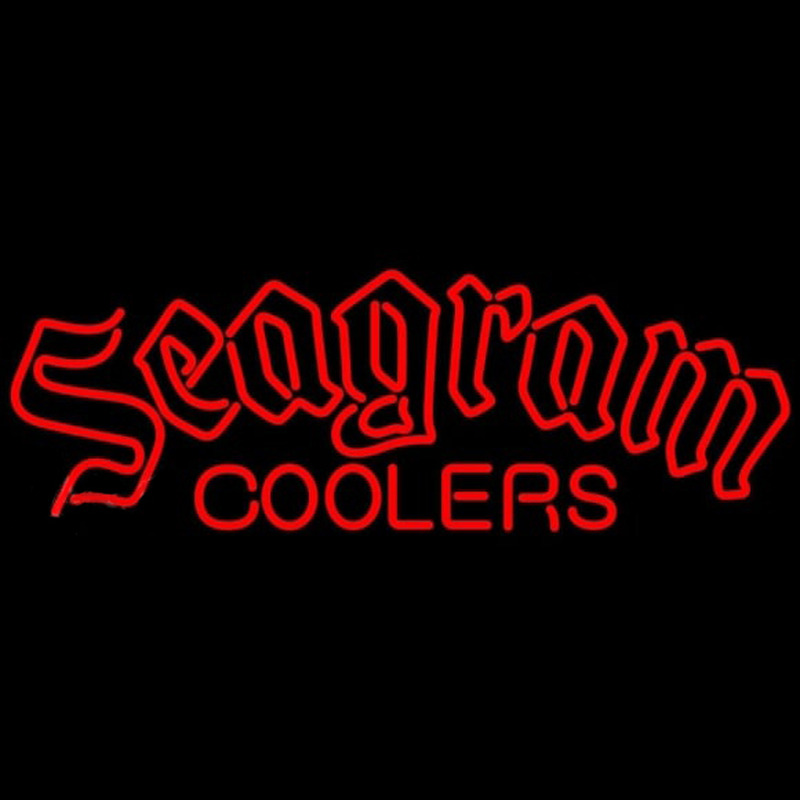 Seagram Logo Wine Coolers Beer Sign Neonskylt