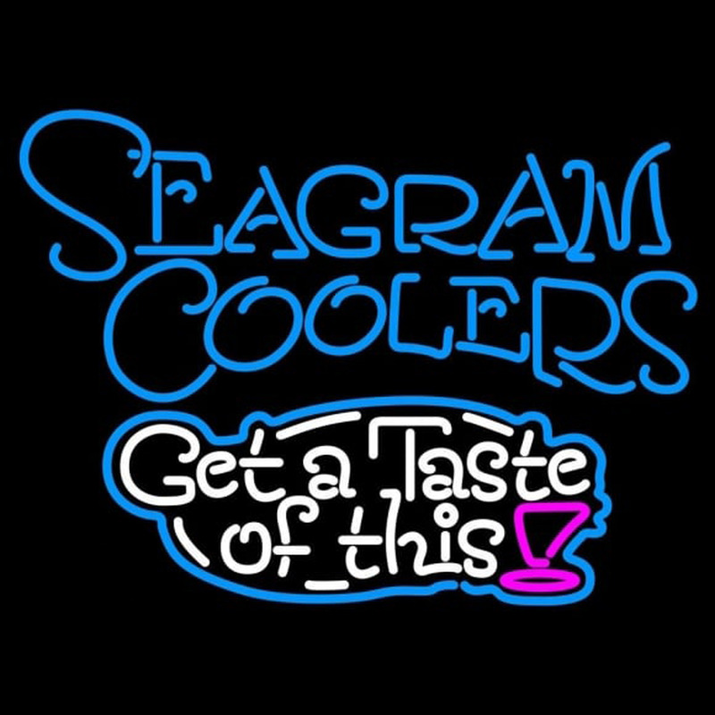 Seagram Test Of This Wine Coolers Beer Sign Neonskylt