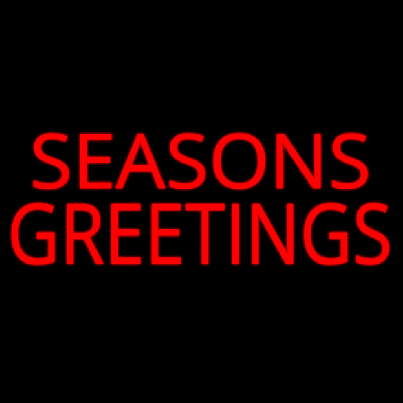 Seasons Greetings Block Neonskylt