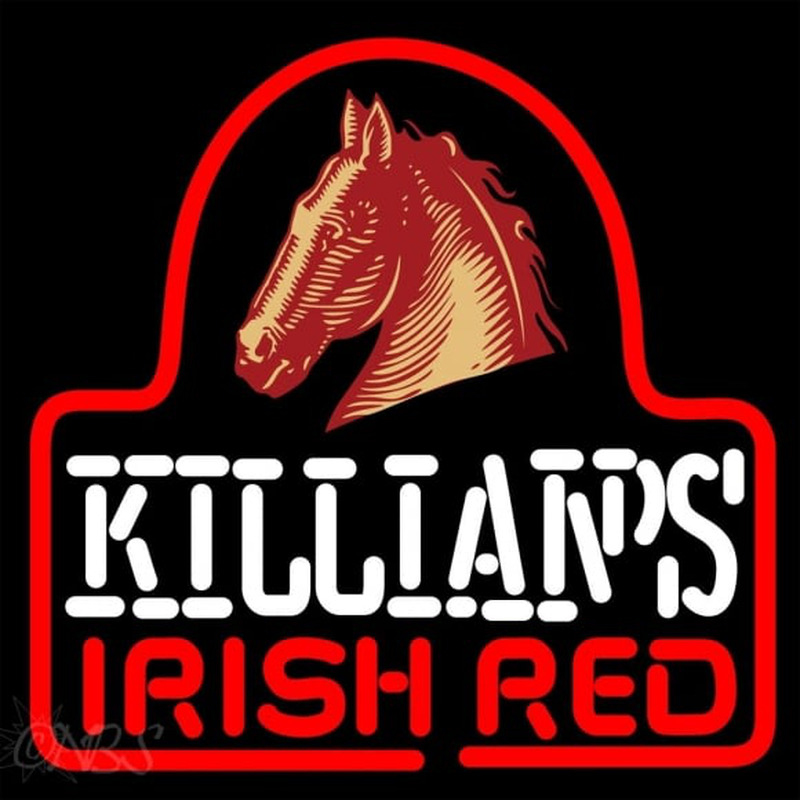 Sgeorge Killians Irish Red Horse Head Beer Sign Neonskylt