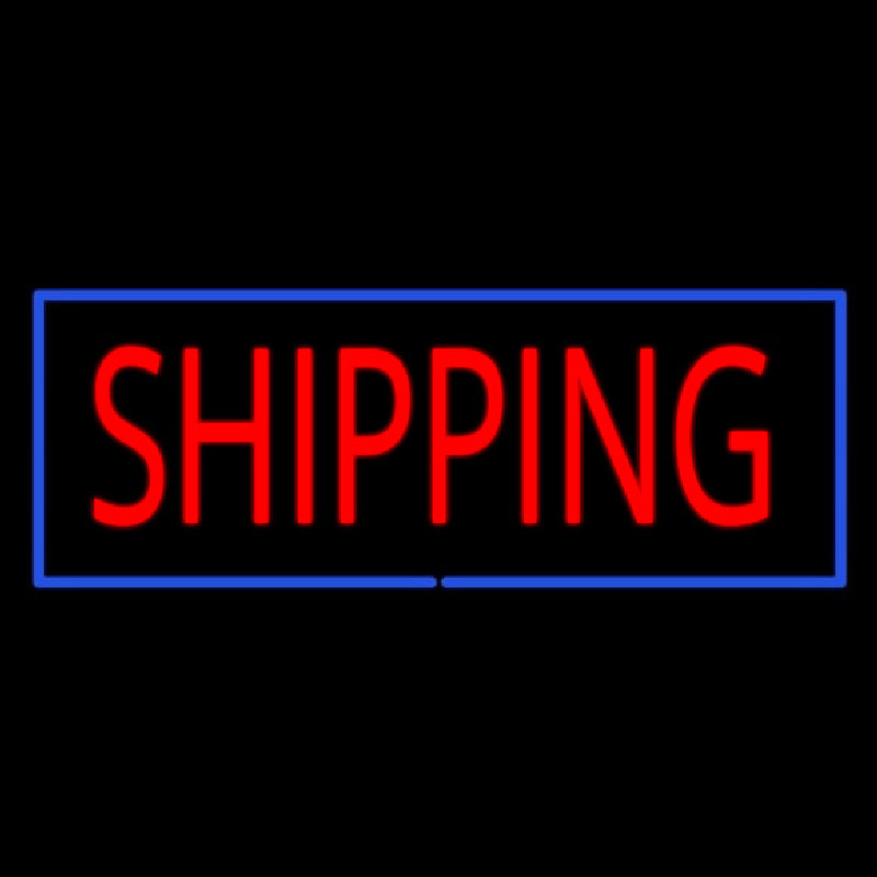 Shipping Blue Border Neonskylt