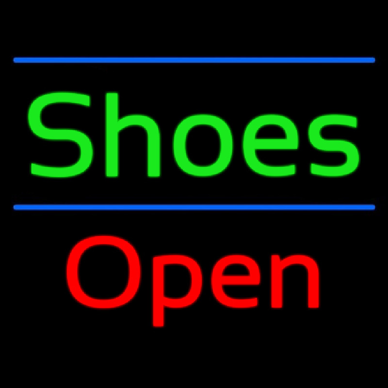 Shoes Open Neonskylt