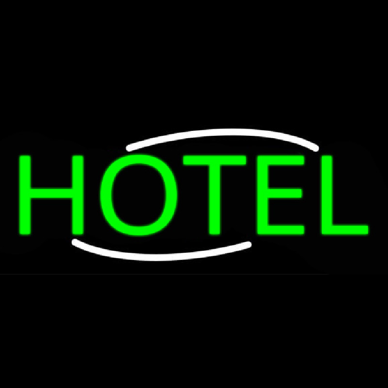 Simple Green Hotel Neonskylt