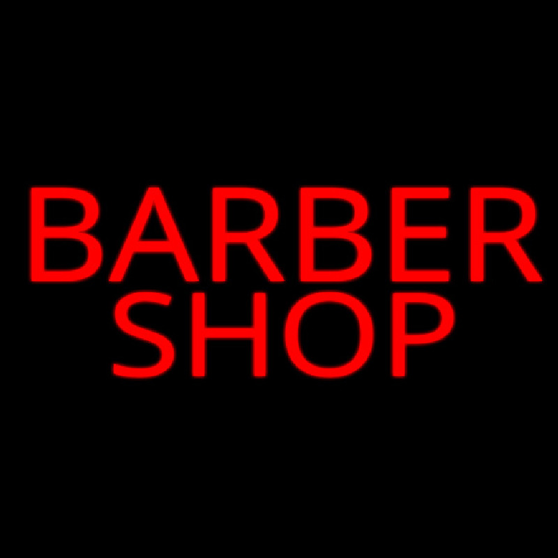 Simple Red Barber Shop Neonskylt
