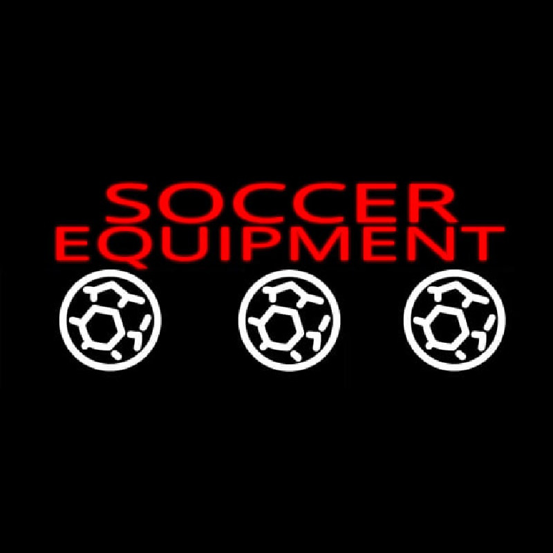 Soccer Equipment Neonskylt