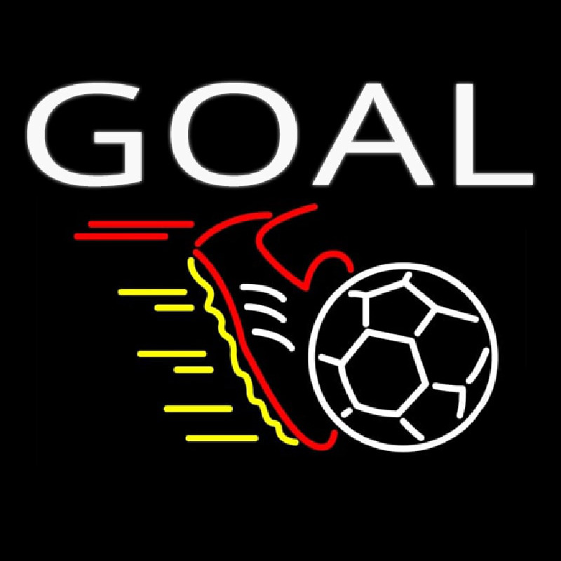 Soccer Goal Neonskylt