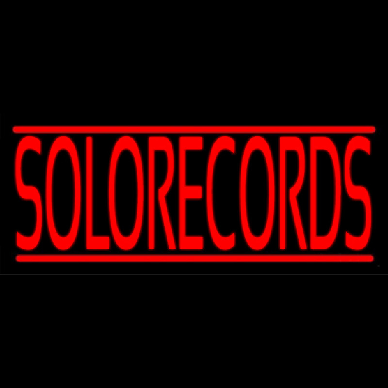 Solo Records Neonskylt