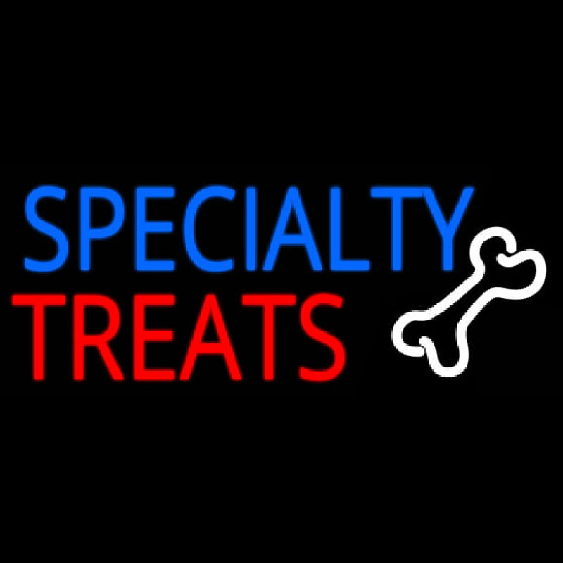 Specialty Treats With Bone Neonskylt