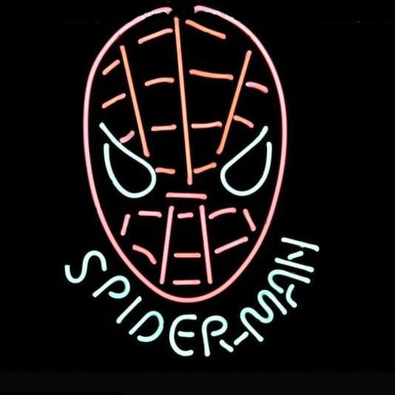 Spiderman Super Man Logo Pub Display Affär Öl Bar Neonskylt Present
