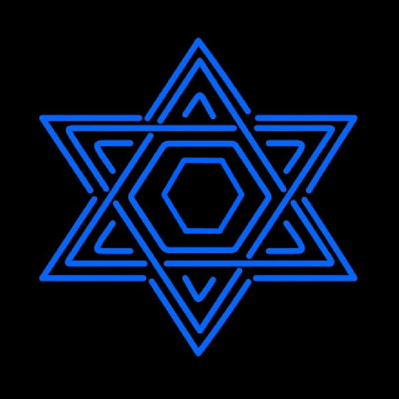 Star Of David Judaism Neonskylt