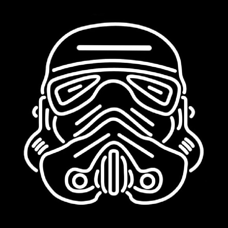 Star Wars Storm Trooper Helmet Neonskylt