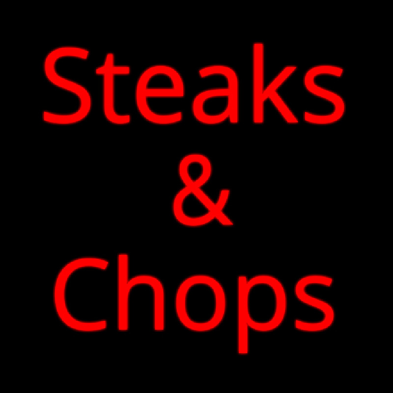 Steaks And Chops Neonskylt