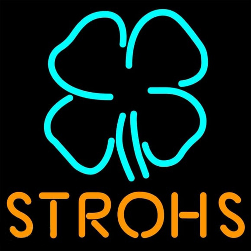 Strohs Clover Beer Sign Neonskylt