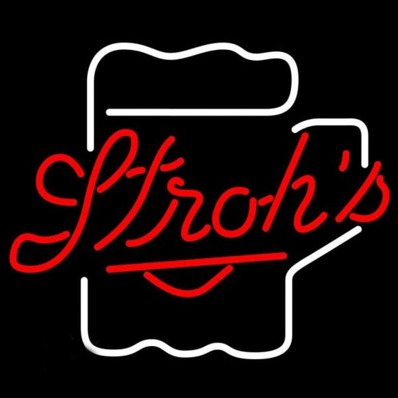 Strohs Mug Beer Sign Neonskylt