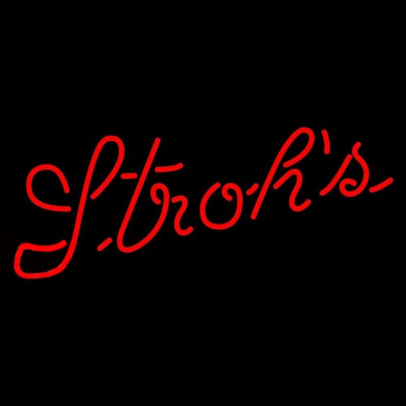 Strohs Red Beer Sign Neonskylt