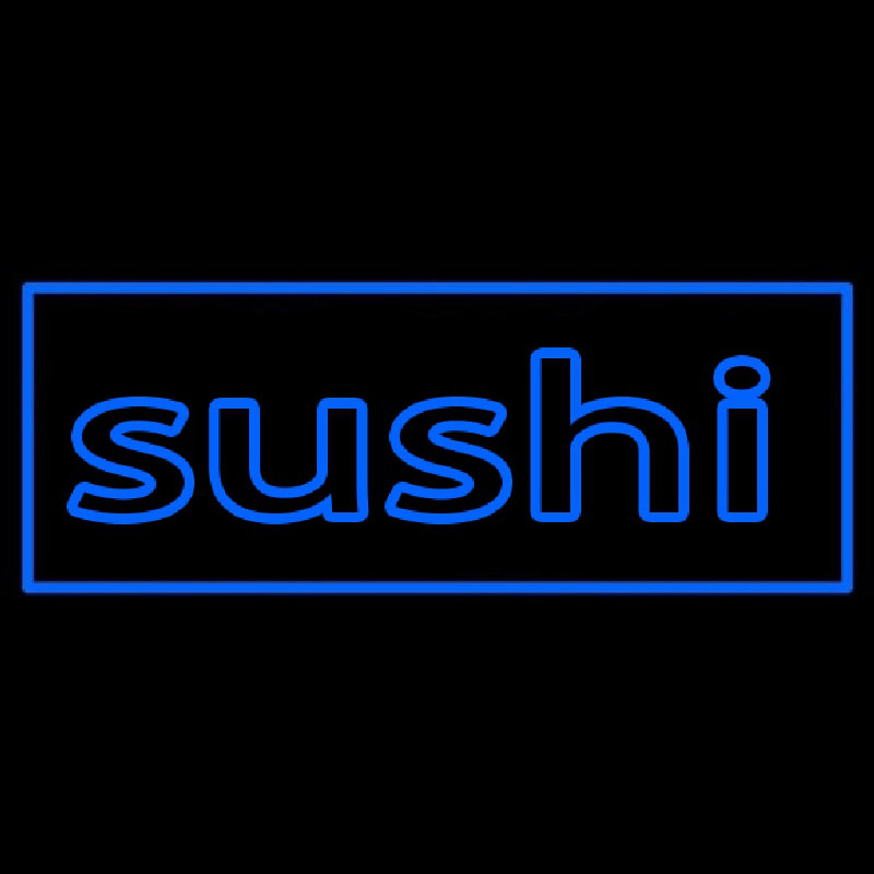 Stylish Blue Sushi Neonskylt