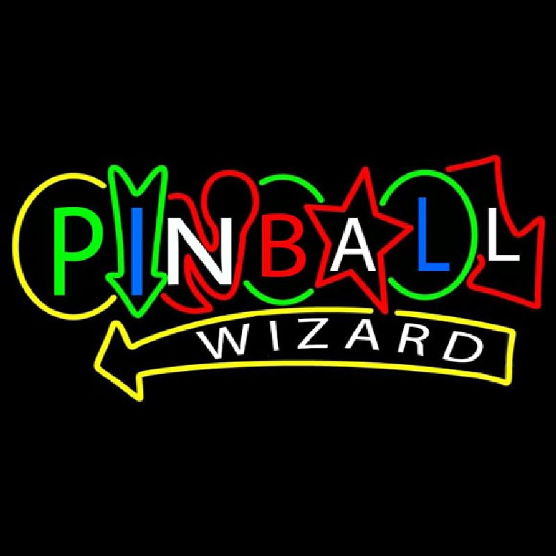 Stylish Pinball Wizard Neonskylt