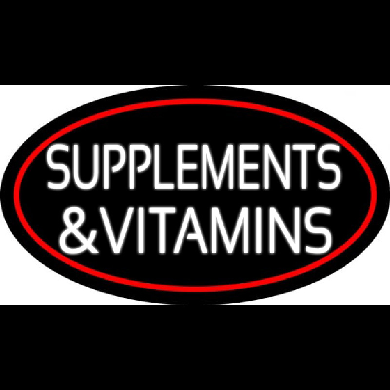 Supplements And Vitamins Neonskylt