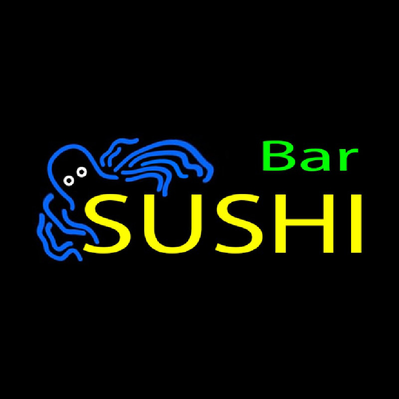 Sushi Bar With Jellyfish Neonskylt