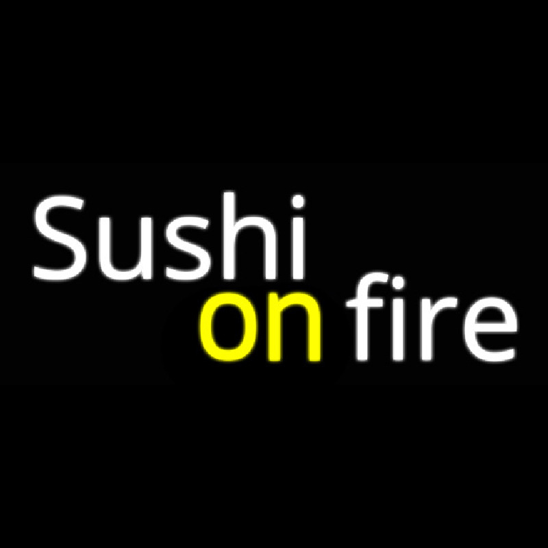 Sushi On Fire Neonskylt