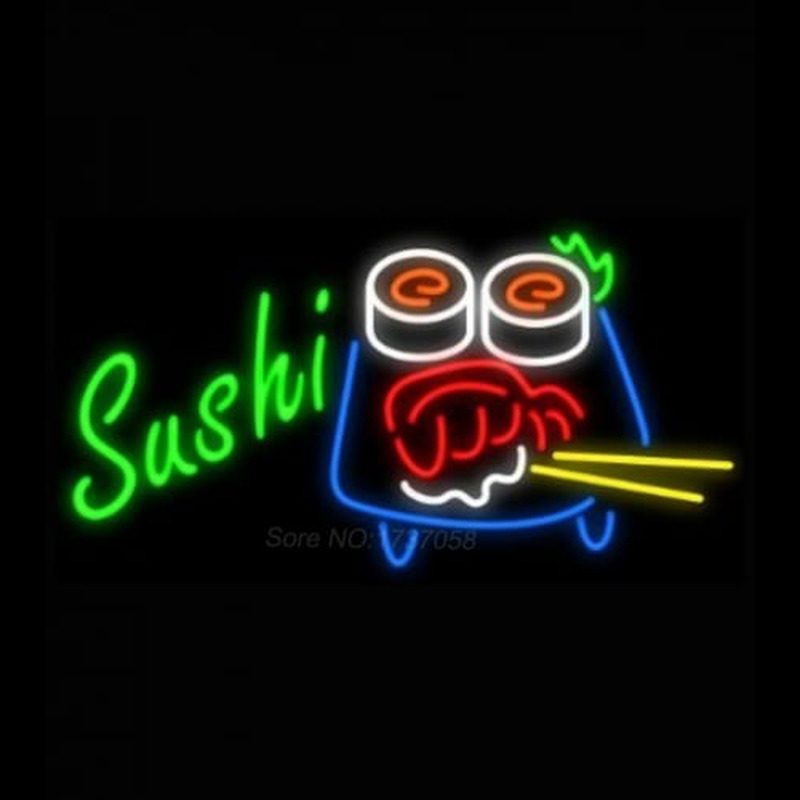 Sushi with Chopsticks Neonskylt