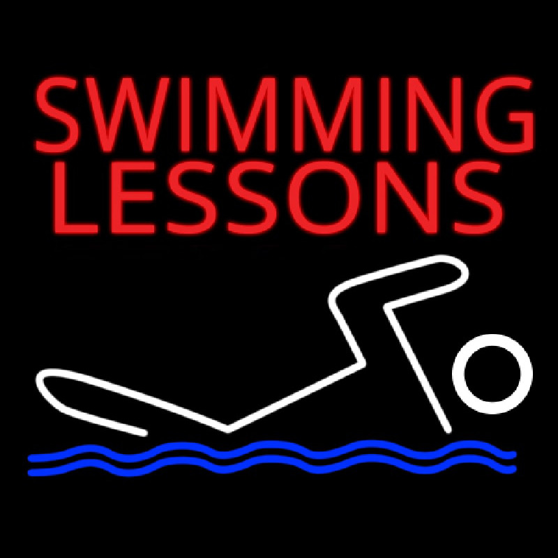 Swimming Lessons Neonskylt