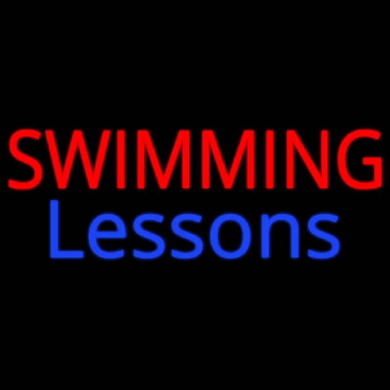 Swimming Lessons Neonskylt