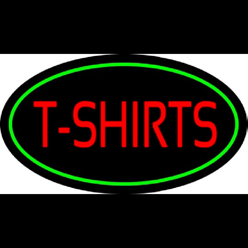 T Shirts Oval Green Neonskylt