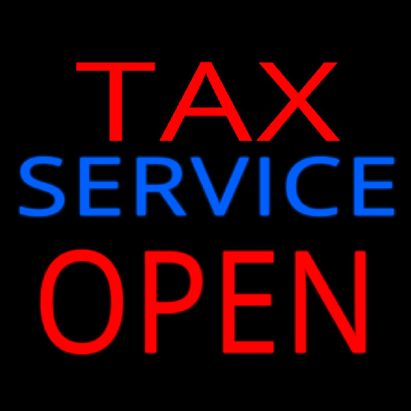 Ta  Service Open Neonskylt