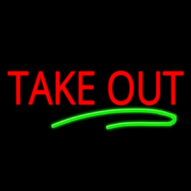 Take Out Neonskylt