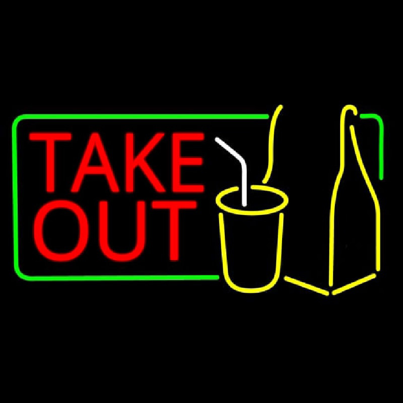 Take Out Neonskylt