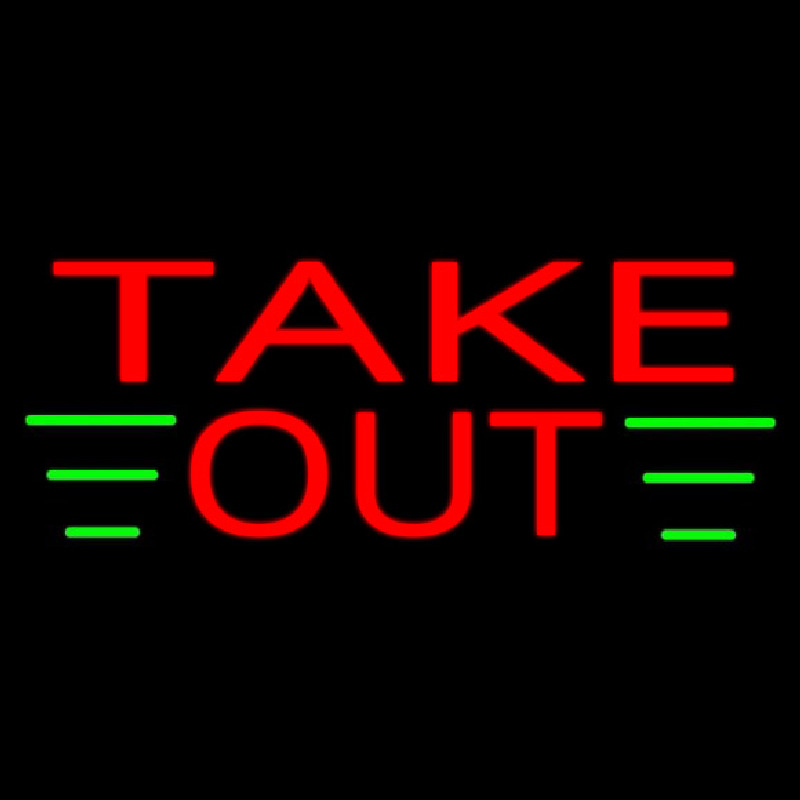 Take Out Neonskylt