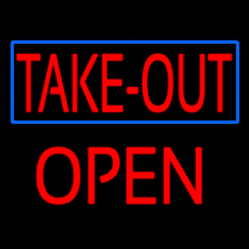 Take Out Open Neonskylt